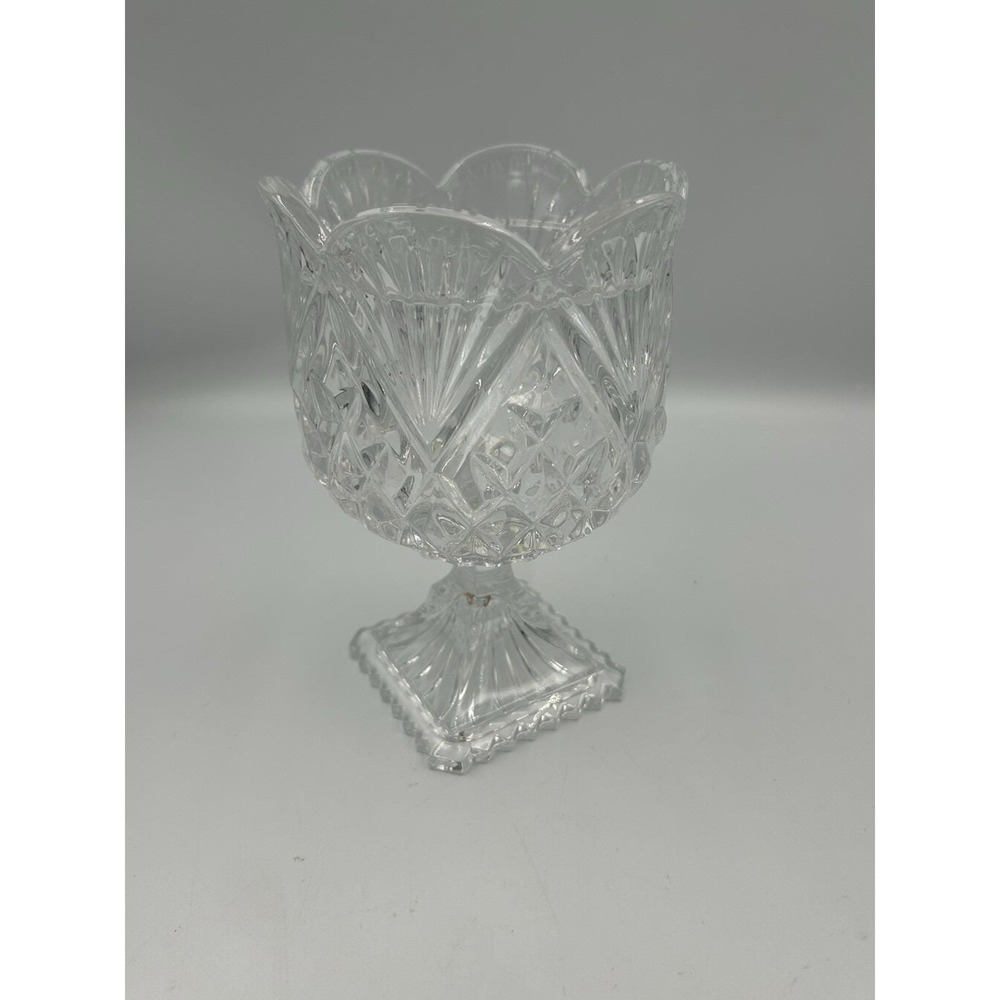 Shannon Designs of Ireland 24% Lead Crystal Tulip Vase Candy Dish Candle Holder
